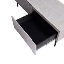 テレビボード&nbsp;幅240cm&nbsp;ローボード&nbsp;テレビ台&nbsp;リスボン&nbsp;グラスグレー(GGY)×マーブルホワイト【モーブル】【大川家具】