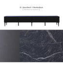 テレビボード&nbsp;幅240cm&nbsp;ローボード&nbsp;テレビ台&nbsp;リスボン&nbsp;グラスブラック(GBK)×マーブルブラック&nbsp;【モーブル】【大川家具】