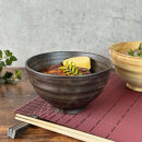 匠&nbsp;－TAKUMI－　【信楽焼】たっぷり入るどんぶり鉢（黒釉）2個セット