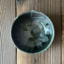 信楽焼　いろどり小鉢2個セット（黒釉青流し）