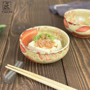 信楽焼　いろどり小鉢2個セット（緋色）