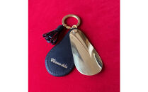 ボックスカーフ真鍮シューホーン（携帯靴べら）