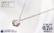 0.7ct天然ダイヤモンドプラチナネックレス