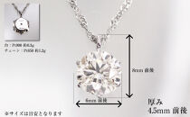 大粒1ct天然ダイヤモンドプラチナネックレス