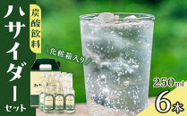 炭酸飲料&nbsp;サイダー&nbsp;セット&nbsp;6本&nbsp;×&nbsp;250ml&nbsp;ハサイダー&nbsp;箱入り｜黒部ダム&nbsp;破砕帯&nbsp;飲料&nbsp;炭酸飲料&nbsp;サイダー&nbsp;&nbsp;人気&nbsp;おすすめ&nbsp;清涼飲料&nbsp;&nbsp;ご当地&nbsp;ドリンク&nbsp;ギフト&nbsp;プレゼント&nbsp;送料無料&nbsp;長野県&nbsp;大町市&nbsp;ふるさと納税	