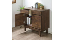 【ウォールナット】大川家具&nbsp;幅80cm&nbsp;サイドボード-ramsey-ラムジー