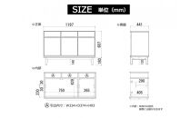 【レッドオーク】大川家具&nbsp;幅120cm&nbsp;サイドボード&nbsp;-ramsey-ラムジー