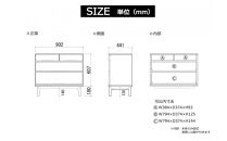 【レッドオーク】大川家具&nbsp;幅90cm&nbsp;3段&nbsp;チェスト&nbsp;&nbsp;-ramsey-ラムジー