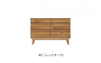 【レッドオーク】大川家具&nbsp;幅120cm&nbsp;3段&nbsp;チェスト&nbsp;&nbsp;-ramsey-ラムジー