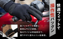 【デグナー】テキスタイルグローブ [TG-86] ブラック-ブラック ＜Mサイズ＞［ 京都 バイク 革製品 ブランド グローブ 人気 おすすめ 手袋 革 レザー ツーリング ライダー バイカー バイクギア メーカー ギア パーツ 送料無料 ふるさと納税 ］
