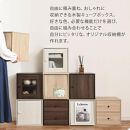 【完成品でお届け】木製キューブボックス〔幅35cm・オープンタイプ〕（ウォールナット）キューブボックス&nbsp;収納棚&nbsp;幅35cm&nbsp;連結&nbsp;スタッキング&nbsp;フラップボックス&nbsp;LKANRA001163-5-WAL