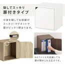 【完成品でお届け】木製収納ボックス〔幅35cm・扉付きタイプ〕（ホワイト）キューブボックス&nbsp;扉付き&nbsp;35cm&nbsp;カラーボックス&nbsp;一段&nbsp;収納ボックス&nbsp;前開き収納棚&nbsp;オープンボックス&nbsp;収納&nbsp;&nbsp;キャスター台別売り&nbsp;LKANET300103-6-WH