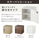 【完成品でお届け】鍵付き収納ボックス〔幅35cm・扉付きタイプ〕（オーク）キューブボックス&nbsp;扉付き&nbsp;鍵付き&nbsp;カラーボックス&nbsp;収納ボックス&nbsp;引き出し&nbsp;LKANET300208-4-OAK