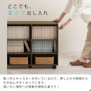 【完成品でお届け】押入れ収納ボックス〔幅20cm・取っ手が左側タイプ〕（ウォールナット）押入れ収納&nbsp;ラック&nbsp;スリム&nbsp;キャスター付き&nbsp;本棚&nbsp;収納&nbsp;木製&nbsp;チェスト&nbsp;隙間収納&nbsp;おしゃれ&nbsp;BKANRGHM0150-L-WAL