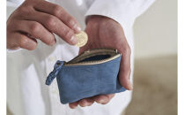 ENISICA&nbsp;エニシカ&nbsp;ジビエ鹿革&nbsp;リンシカ&nbsp;ポーチS&nbsp;朝霞&nbsp;(あさがすみ)