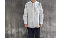 OSOCU　知多木綿 無漂白無染色生地 バンドカラーシャツ Lサイズ