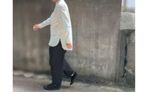 OSOCU　知多木綿 無漂白無染色生地 バンドカラーシャツ Lサイズ