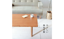 【どんなお部屋にもぴったり】&nbsp;やさしいデザインのスリムセンターテーブル&nbsp;120×50&nbsp;チェリー&nbsp;ローテーブル&nbsp;無垢材&nbsp;国産&nbsp;大川家具