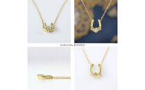 【心葉/京都kokoroba&nbsp;kyoto】K18&nbsp;天然ダイヤモンド&nbsp;葵×馬蹄ネックレス