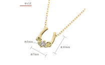 【心葉/京都kokoroba&nbsp;kyoto】K18&nbsp;天然ダイヤモンド&nbsp;葵×馬蹄ネックレス