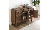 大川家具&nbsp;幅120cm&nbsp;サイドボード&nbsp;無垢材&nbsp;-owl-オウル