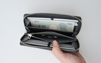 チマブエ　栃木レザー　ラウンドファスナー長財布　【黒】【雑貨&nbsp;ファッション&nbsp;人気&nbsp;おすすめ&nbsp;】