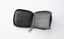 チマブエ　栃木レザー　ラウンドファスナー二つ折り財布　【黒】【雑貨&nbsp;ファッション&nbsp;人気&nbsp;おすすめ&nbsp;】