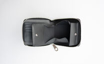 チマブエ　栃木レザー　ラウンドファスナー二つ折り財布　【黒】【雑貨&nbsp;ファッション&nbsp;人気&nbsp;おすすめ&nbsp;】