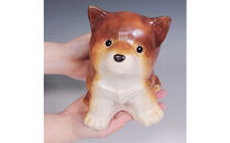 信楽焼&nbsp;4号&nbsp;柴犬&nbsp;置物（火色）&nbsp;陶器