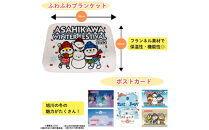 ＼旭川市公式キャラクターグッズ２点詰め合わせ！／「ふわふわブランケット」＆「ポストカード５枚」_05068