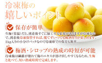 冷凍 紀州南高梅 完熟梅   約2kg   L～4Lサイズ混合 ご家庭用