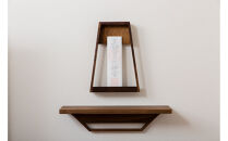 うかぶ神棚　台形　吊棚セット(ウォールナット材）【配送不可：沖縄・離島】