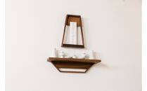うかぶ神棚　台形　吊棚セット(ウォールナット材）【配送不可：沖縄・離島】