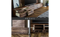 【大川家具】無垢材　テレビボード　ローボード　テレビ台　TV台　風雅　type2　幅3000　ホワイトアッシュ　ナチュラル　インテリア　収納　国産　完成品　組み立て不要　高級感　北欧【設置付き】