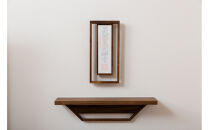 うかぶ神棚　角タイプ　吊棚セット（ウォールナット材）【配送不可：沖縄・離島】