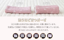 【ぞうオールドブルー】6重ガーゼ　おなかけっと　バスタオル　60×120cm