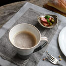 信楽焼&nbsp;ビアジョッキ&nbsp;ソリ型マグカップ&nbsp;630ml（潮騒黒）