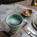 信楽焼&nbsp;ビアジョッキ&nbsp;ソリ型マグカップ&nbsp;630ml（湖岸）