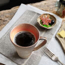 信楽焼&nbsp;ビアジョッキ&nbsp;ソリ型マグカップ&nbsp;630ml（火色刷毛目）