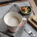 信楽焼&nbsp;ビアジョッキ&nbsp;ソリ型マグカップ&nbsp;630ml（潮騒ピンク）