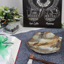 信楽焼&nbsp;火色ハケメ七角&nbsp;取り皿