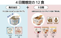 非常食【備えて安心お米の12食セット】防災 備蓄 長期保存 アルファ化米 おかゆ/食物アレルギー対応