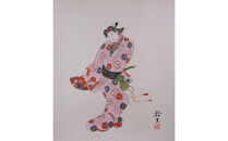 園山幹生　リトグラフ　「出雲の阿国」