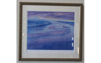 園山幹生　リトグラフ　「斐伊川」