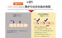 羽毛布団&nbsp;シングル&nbsp;ハンガリー産&nbsp;グースダウン93%&nbsp;1.3kg&nbsp;ツインキルト&nbsp;400dp