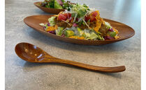 けやき　カレースプーン２本セット　漆塗り