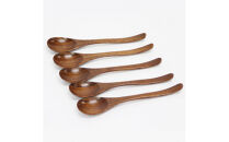 けやき　カレースプーン５本セット　漆塗り