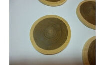 エンジュの輪切り大判コースター　6枚