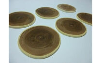 エンジュの輪切り大判コースター　6枚