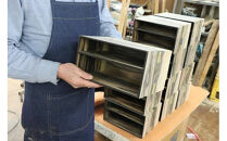 黒柿　二段引き出し